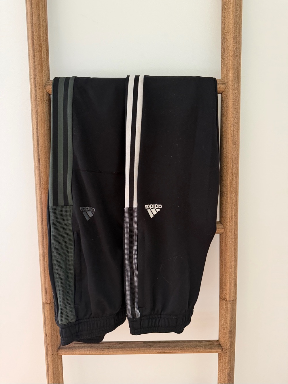 adidas Kids Black Joggers with Contrast Side Stripes bundle (2 pairs)